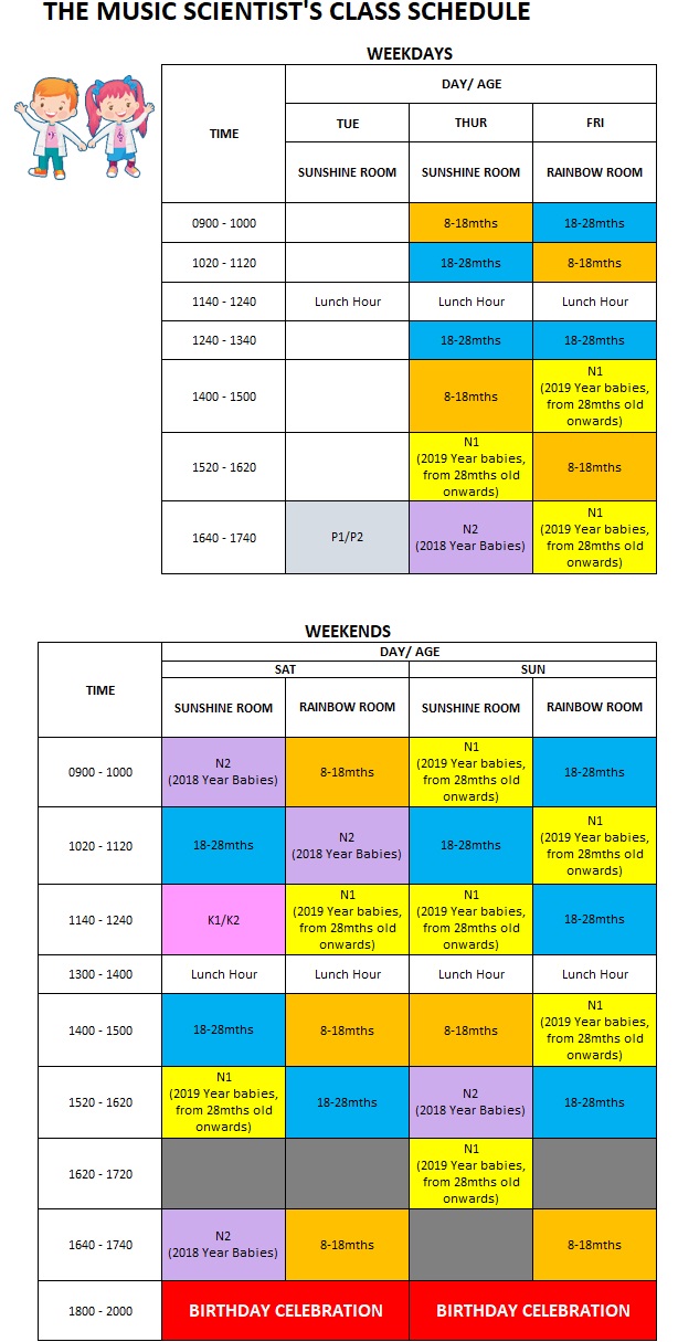 Class Schedule 2022 1
